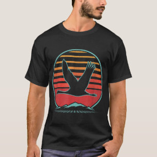 Sandhill Crane Bird Retro Vintag 80er Style Birdin T-Shirt