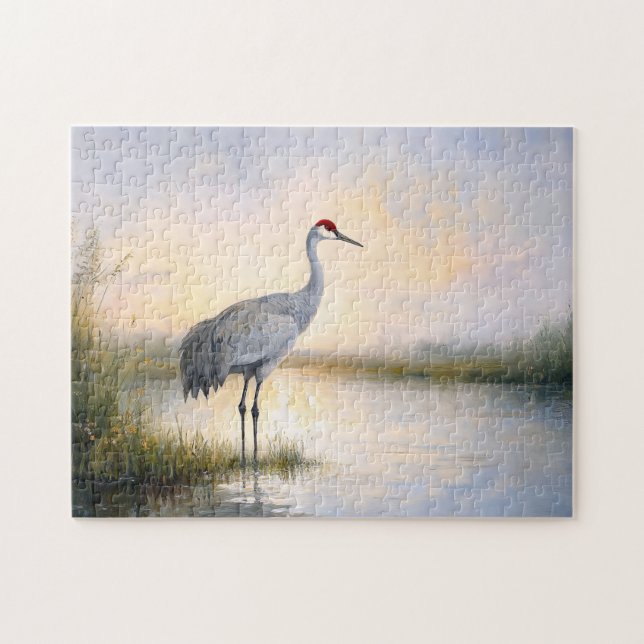 Sandhill Crane Painting (Horizontal)