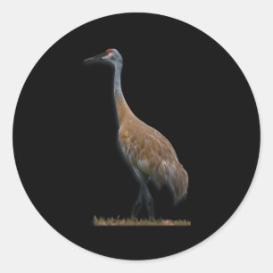 Sandhill Crane Runder Aufkleber