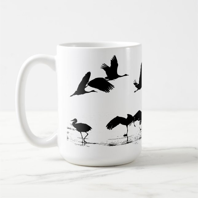 Sandhill Kran-Vogel-Tier-Tier-Tasse Kaffeetasse (Links)