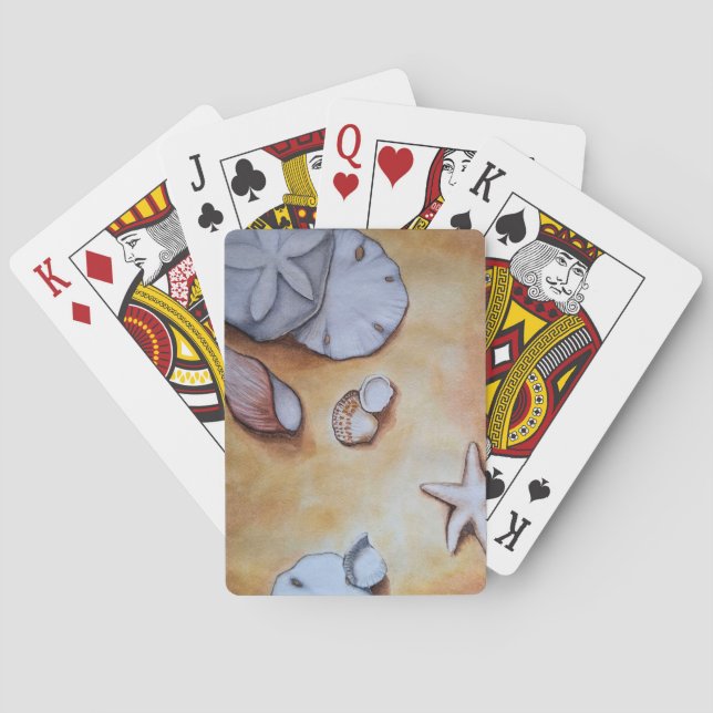 Sandige Muscheln  Spielkarten (Rückseite)