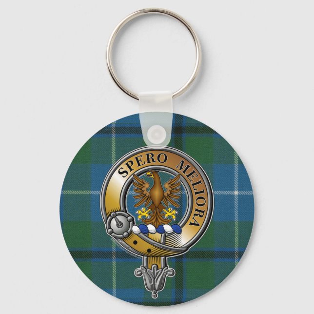 Sandilands Tartan & Abzeichen Schlüsselanhänger (Vorderseite)
