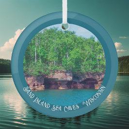 Sandinselhöhlen in Wisconsin Ornament Aus Glas