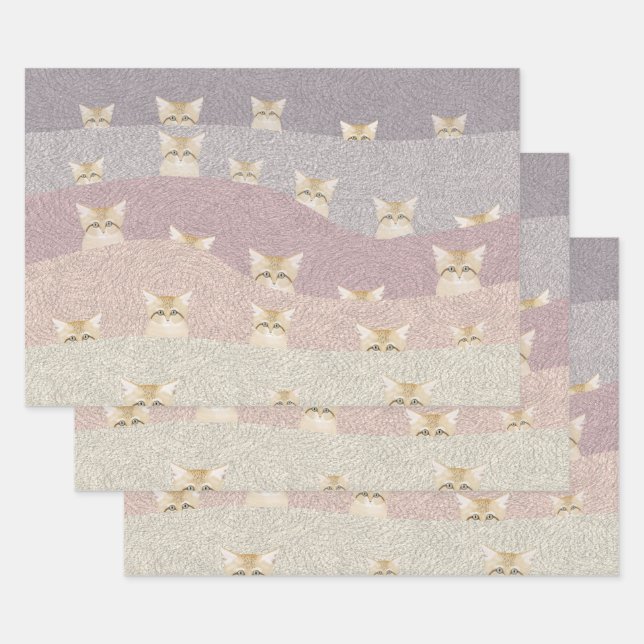 Sandkatzenwaschpapier Geschenkpapier Set (Set)