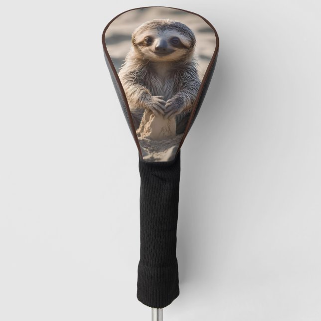 Sandküsten : Baby Sloth Gebäude Sand Castles, Golf Headcover (Vorderseite)