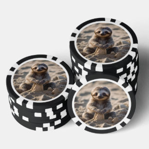 Sandküsten : Baby Sloth Gebäude Sand Castles, Pokerchips