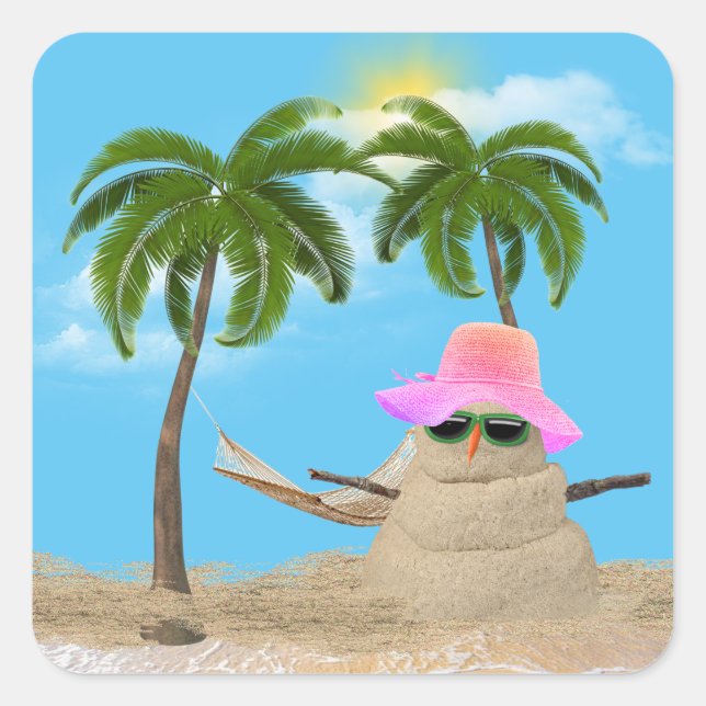 Sandman Tropical Avec Sticker Carré Hammock (Devant)