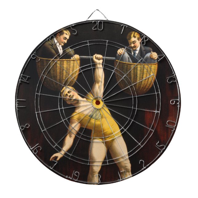 Sandow Eugen Sandow Vaudeville Weightlifter Dartscheibe (vorne)