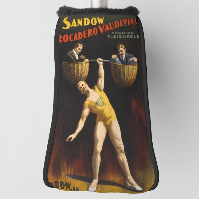 Sandow Eugen Sandow Vaudeville Weightlifter Golf Headcover (Rotieren 90)