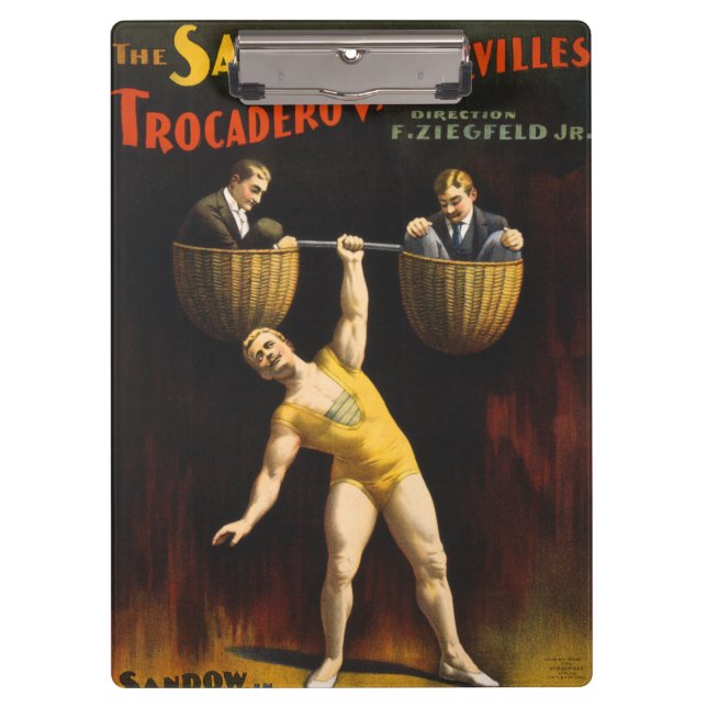 Sandow Eugen Sandow Vaudeville Weightlifter Klemmbrett (Vorderseite)