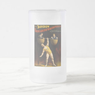 Sandow Eugen Sandow Vaudeville Weightlifter Mattglas Bierglas