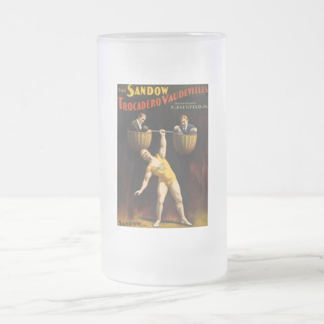 Sandow Eugen Sandow Vaudeville Weightlifter Mattglas Bierglas (Mittel)