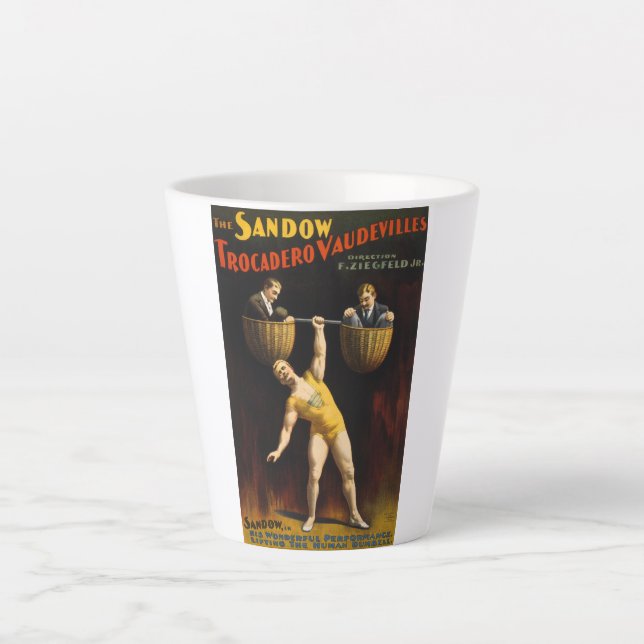 Sandow Eugen Sandow Vaudeville Weightlifter Milchtasse (Vorderseite)