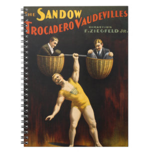 Sandow Eugen Sandow Vaudeville Weightlifter Notizblock