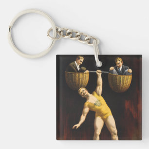 Sandow Eugen Sandow Vaudeville Weightlifter Schlüsselanhänger