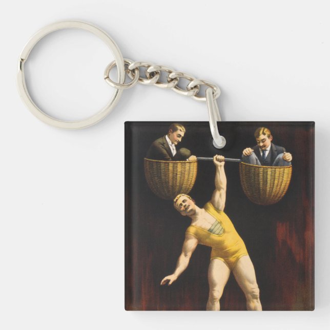 Sandow Eugen Sandow Vaudeville Weightlifter Schlüsselanhänger (Vorderseite)