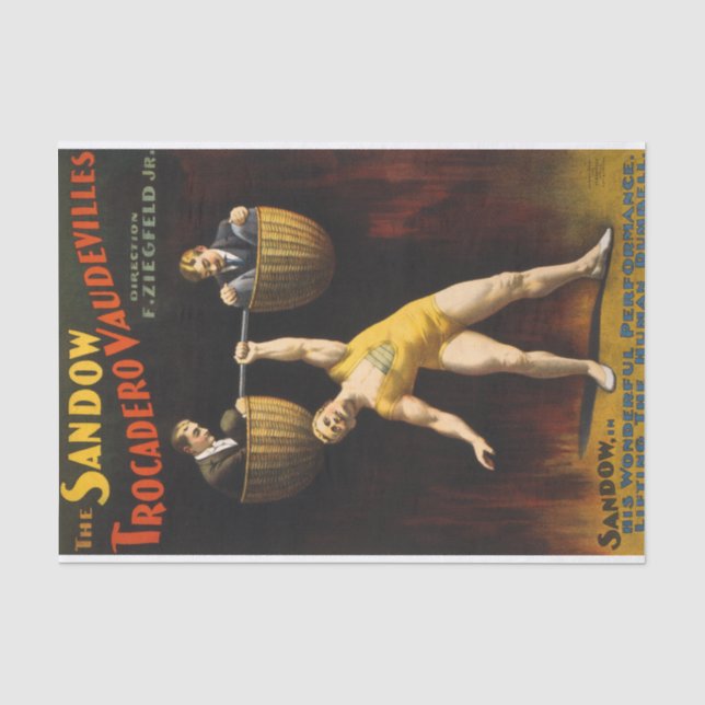 Sandow Eugen Sandow Vaudeville Weightlifter Seidenpapier (Vorderseite)