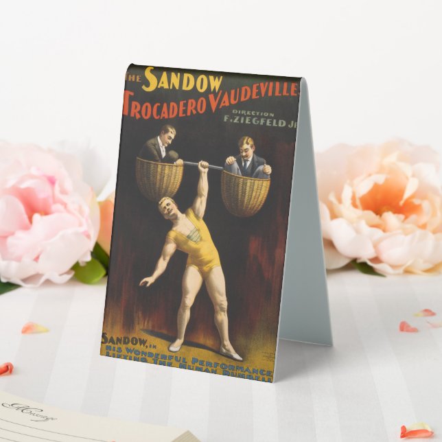 Sandow Eugen Sandow Vaudeville Weightlifter Tischaufsteller (In Situ (Hochzeit))