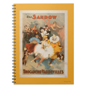 Sandow Trocadero Varieté-Karnevals-Thema Notizblock