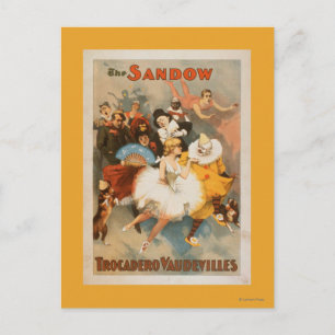 Sandow Trocadero Vaudevilles Karneval Thema Postkarte