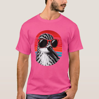 Sandpiper Bird Sonnenbrille Sunset Retro Style Vin T-Shirt