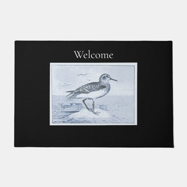Sandpiper Bird Tropical Ocean Sand Nature Fußmatte (Vorderseite)