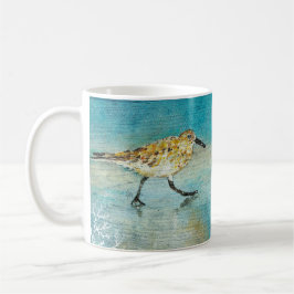 Sandpiper Coastal Bird Wading Ocean Beach Kaffeetasse