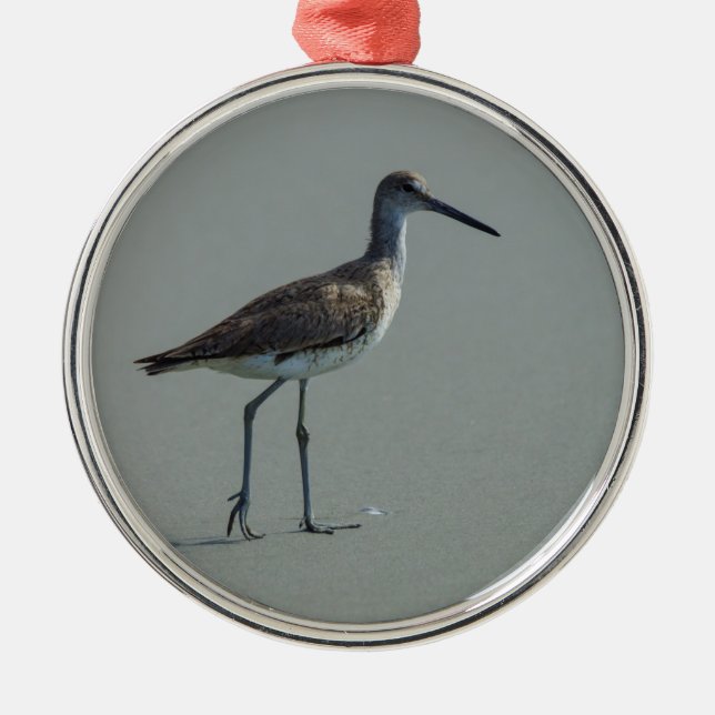 Sandpiper-Pose Ornament Aus Metall (Vorne)
