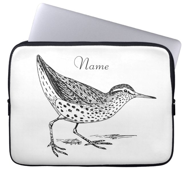 Sandpiper Shorebird Thunder_Cove Laptopschutzhülle (Vorderseite)