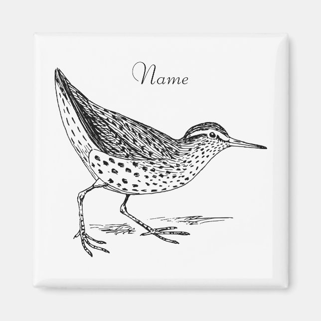 Sandpiper Shorebird Thunder_Cove Magnet (Vorne)