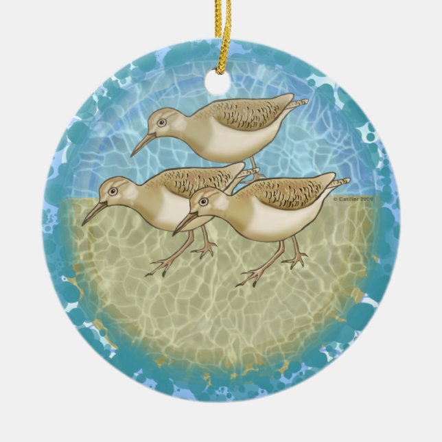 Sandpipers-Ornament Keramik Ornament (Vorne)
