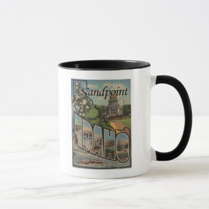 Sandpoint, Idaho - Große Buchstabenszenen Tasse