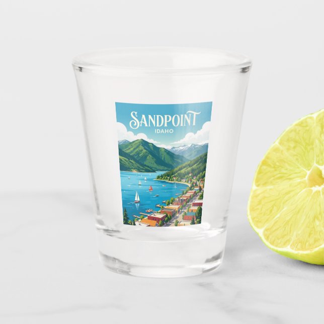 Sandpoint Idaho Schnapsglas (Vorderseite)