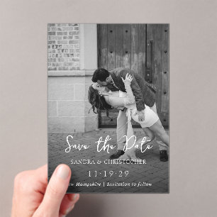 Sandra Classic Elegant Wedding Save the Date Acryleinladungen