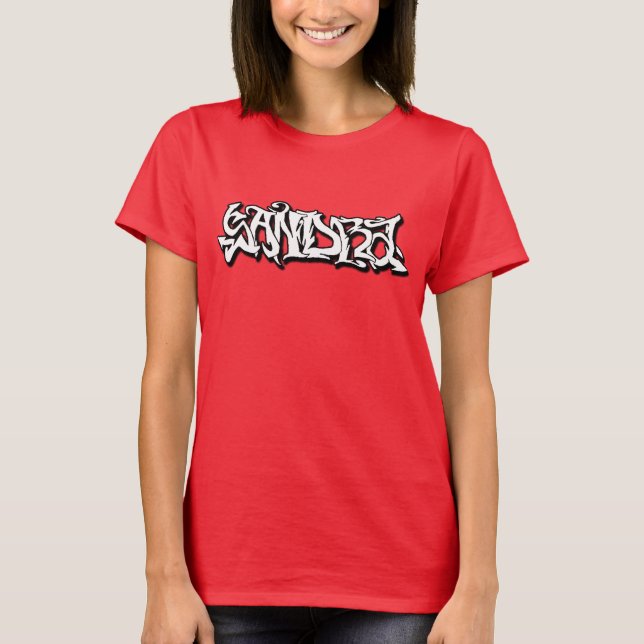 Sandra Graffiti Name T Shirt (Vorderseite)