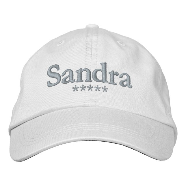 Sandra Name Bestickte Baseballkappe (Vorderseite)