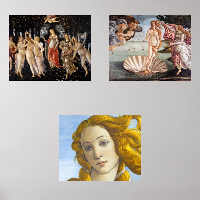 Sandro Botticelli - Auswahl der Meisterwerke Bilderwand Sets (Vorderseite)