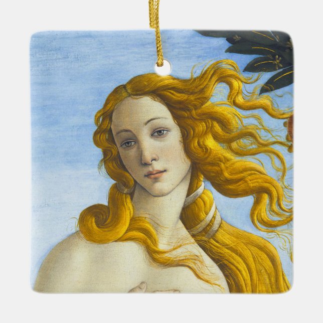 Sandro Botticelli - Birth of Venus Close-up Keramikornament (Vorderseite)