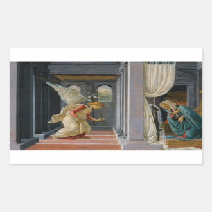 Sandro Botticelli - Die Ankündigung Rechteckiger Aufkleber