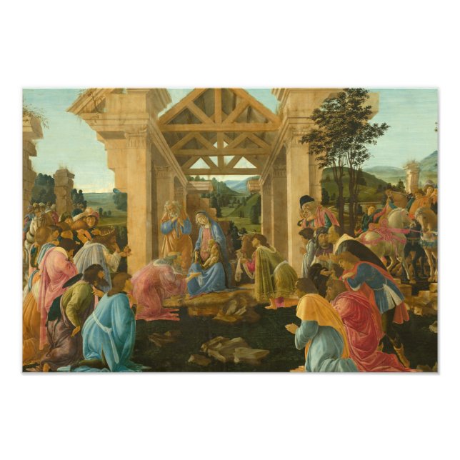 Sandro Botticelli - Die Bewunderung der Magi Fotodruck (Vorne)