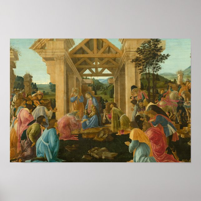 Sandro Botticelli - Die Bewunderung der Magi Poster (Vorne)