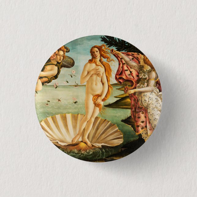 Sandro Botticelli Die Geburt der Venus Kunst Button (Vorderseite)