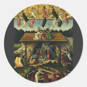 Sandro Botticelli - Die mystische Geburt – Kunstwe Runder Aufkleber