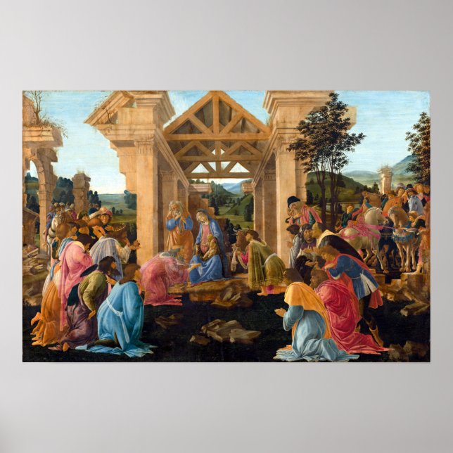 Sandro Botticelli Die Verehrung der Magi Poster (Vorne)