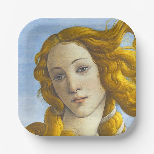 Sandro Botticelli - Geburt der Venus-Details Pappteller (Vorderseite)