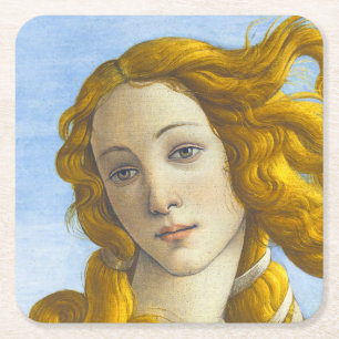 Sandro Botticelli - Geburt der Venus-Details Rechteckiger Pappuntersetzer