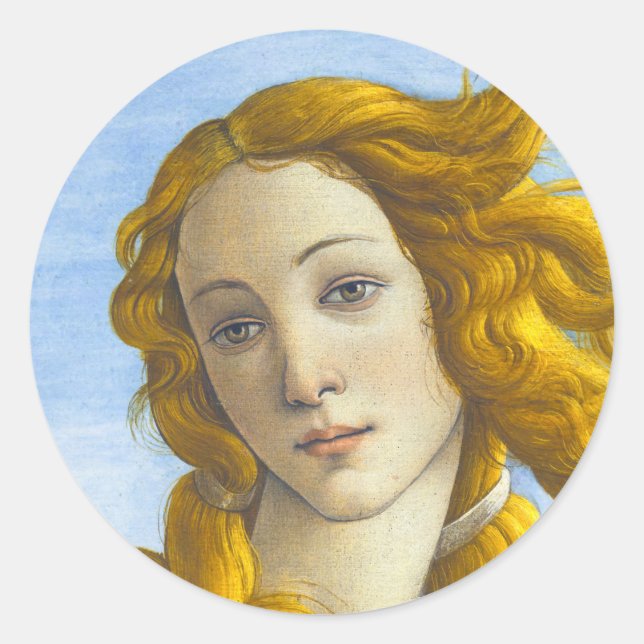 Sandro Botticelli - Geburt der Venus-Details Runder Aufkleber (Vorderseite)