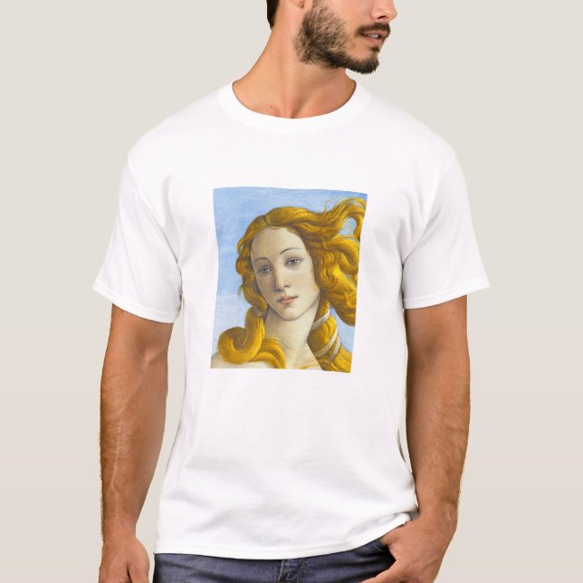 Sandro Botticelli - Geburt der Venus-Details T-Shirt (Vorderseite)