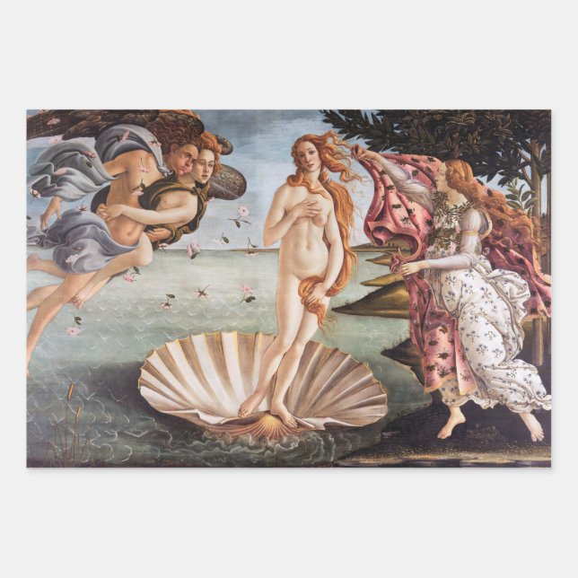 Sandro Botticelli - Geburt der Venus Geschenkpapier Set (Vorderseite)