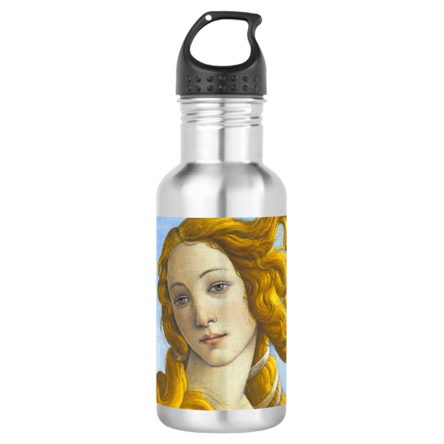 Sandro Botticelli - Geburt der Venus Nah-up Edelstahlflasche (Vorderseite)